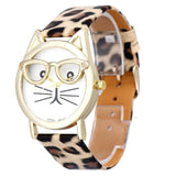 Brand Luxury Wrist Watched for Women 2017 Cute Glasses Cat Women Analog Quartz Dial Sport Wrist Watch Drop Ship - Mint Accessories