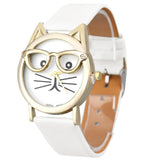 Brand Luxury Wrist Watched for Women 2017 Cute Glasses Cat Women Analog Quartz Dial Sport Wrist Watch Drop Ship - Mint Accessories