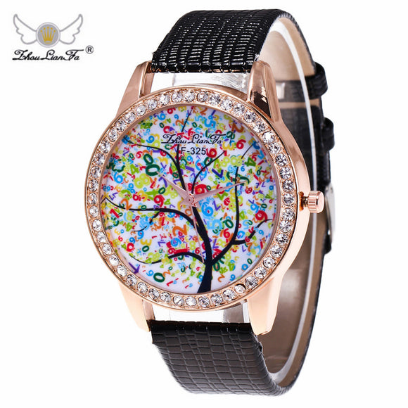 Zhoulianfa Top Luxury Brand Unisex Quartz Watches relojes hombre 2017 diamondLeather Wrist Simple Watch Round Case Watch relogio - Mint Accessories