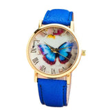 Butterfly Style  Leather Band Analog Quartz Wrist Watch For Women relogio feminino Montre Femme - Mint Accessories