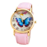 Butterfly Style  Leather Band Analog Quartz Wrist Watch For Women relogio feminino Montre Femme - Mint Accessories