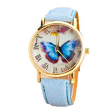 Butterfly Style  Leather Band Analog Quartz Wrist Watch For Women relogio feminino Montre Femme - Mint Accessories