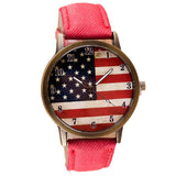 Casual Flag Women  Leather Wrist Watch Quartz-Watch Relogio Feminino - Mint Accessories