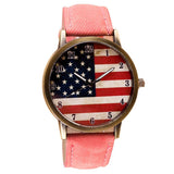 Casual Flag Women  Leather Wrist Watch Quartz-Watch Relogio Feminino - Mint Accessories