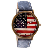 Casual Flag Women  Leather Wrist Watch Quartz-Watch Relogio Feminino - Mint Accessories